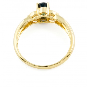 18ct gold Tourmaline/ Diamond Ring size N